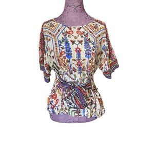Vineet Bahl Floral Attached Waist Tie Top